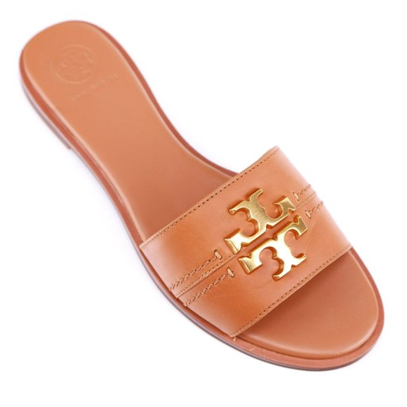 NIB Tory Burch EVERLY Slide Sandals Tan 7 - Picture 8 of 10